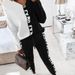 trendy women's sportswear set for spring and autumn casual, youthful, versatile, loosefitting sweatshirt and sweatpants twopiece set_desvips.com