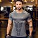 Fitness T-Shirt Summer Base Layer Sweatshirt Sports Training Men's Elastic Quick-Dry Short Sleeve Compression Shirt For_desvips.com
