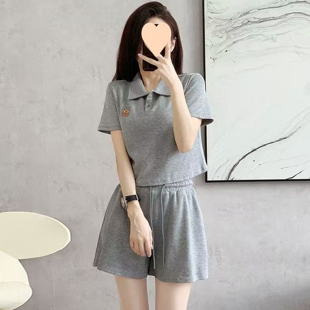 Summer Sports Suit 2025 New Style, Loose-fitting Running Outfit, Stylish And Age-reducing, Casual Shorts Two-piece Set_desvips.com