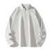 Thermotem Thermal Lyocell Cotton Long Sleeve Sweatshirt T-Shirt Solid Color Half-Zip Sports Casual Top Men's Outdoor_desvips.com