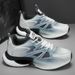 Low MOQ Customize Men Luminous Fashion Casual Sneakers Soft Sole Blank Mesh Breathable Sports Running Shoes For Man_desvips.com