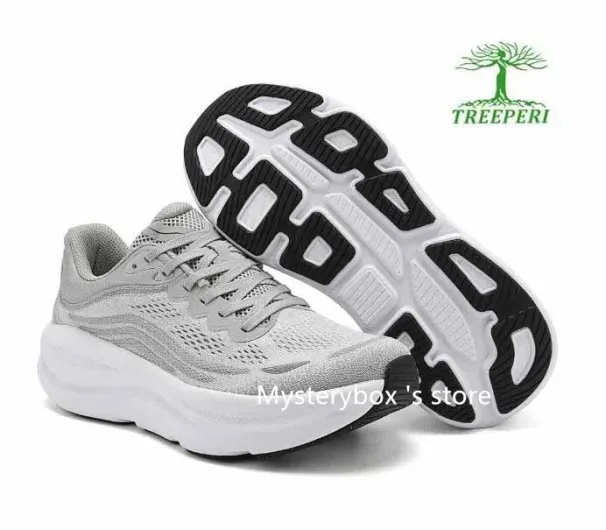 Treeperi Bondi Cushioned Road Shoes Top Everyday Running Walking Shoe Trail Sneakers Lighter Flexible Mysterybox Store_desvips.com