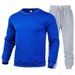 New Men's Sports Fashion Casual Winter Solid Color Crew Neck Sweatshirt And Pants Set_desvips.com