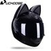 HNJ Electric Motorcycle Cat Ears Helmet Women's Four Seasons Full Helmet Men's Knight Motorcycle Cute Rabbit Ears_desvips.com