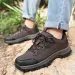 Large Size Outdoor Climbing Anti-Slip Leather Surface Waterproof Sports Casual Travel Men's Shoes Rubber Insole_desvips.com
