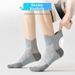 Men's Mid Calf Running Socks Marathon Professional Sports Socks Thickened Terry Cloth Sole For Badminton And Basketball Long Distance Running_desvips.com