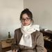 Whitening Christmas Green Scarf Winter New Korean Version Versatile Japanese Style Solid Color Knitted Warm Thickened_desvips.com