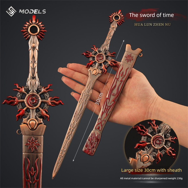 Budai Xi Zong Yunshang's Sword Of Time: Alloy Weapon Model Figurine For Collection, Decoration, And Display_desvips.com