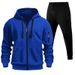 Same Day Shipping Factory Direct And Sweatpants Two-Piece Set Arm Zipper Pullover Loose Sweatshirt Hoodie Men's Clothing_desvips.com