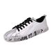 New Product Fashion Sneakers Skateboarding Shoes Women/Men Artificial PU Low Top Lace-Up Lacquered Glossy Finish Non-Slip Wear-Resistant Running Shoes_desvips.com