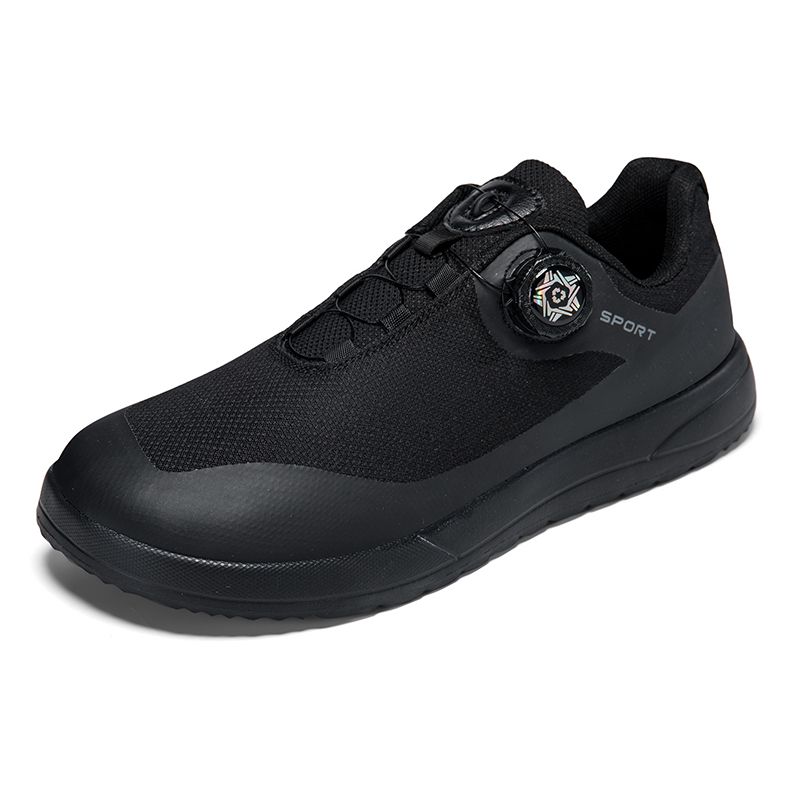 Classic Black Wide Toe Rotary Buckle Design Men's Walking Shoes Outdoor Non-slip Barefoot Sneakers For Men Big Size 47_desvips.com