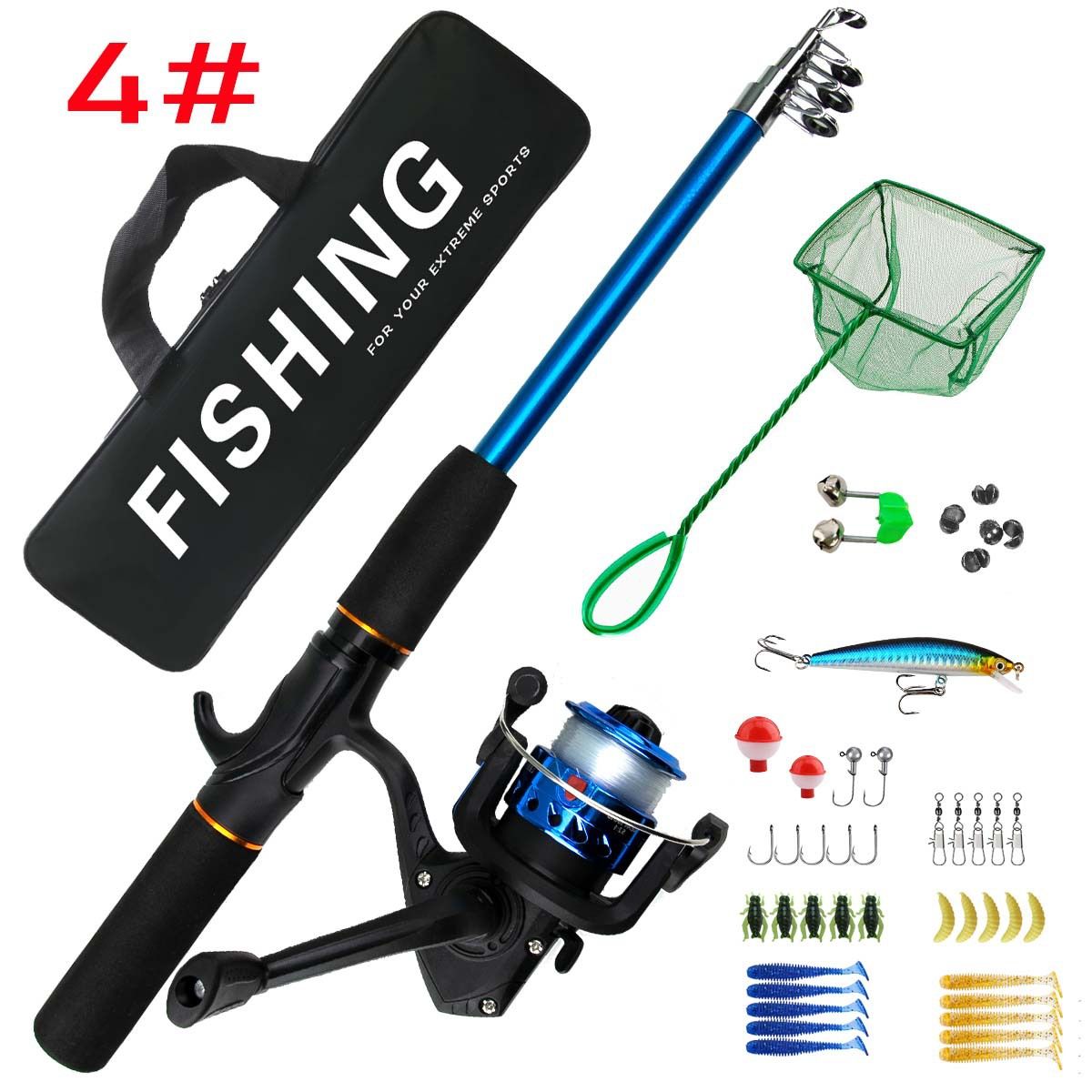 Rod Combo Fishing Rod Full Set, Sub-rod Set, Long-distance Sea Fishing, Gun Handle, Rod Wheel, Soft Bait, Hook, Line Fishing_desvips.com
