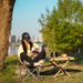 Outdoor Folding Moon Chair Portable Chair Camping Chair Picnic Gear Fishing Small Horse Stool Student Sketching_desvips.com
