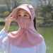Women's Summer Sun Hat Face Mask Veil Riding Electric Bike Outdoor Sun Hat Anti Ultraviolet Sun Hat_desvips.com