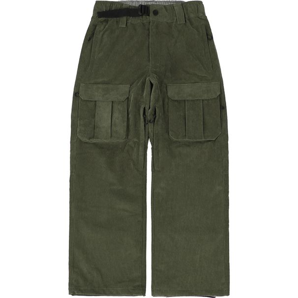 Ski Winter Waterproof Windproof Warm Veneer Loose Large Size Corduroy Double Board Snow Pants For Men Outdoor Equipment_desvips.com