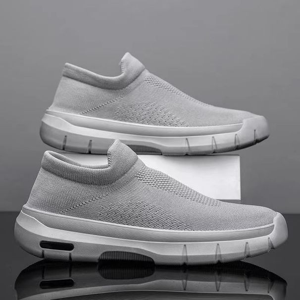 New flyknit summer and fall breathable sneakers men's stirrup socks shoes casual_desvips.com