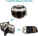Dotala PET Portable Foldable Pet Dog Cat Playpen Crates Kennel/Premium 600D Oxford Cloth,Removable Zipper Top, Indoor And Outdoor Use (Brown)_desvips.com