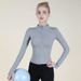 Women's Sports Stand Collar Zipper Fleece Slim Fit Training Wear Slimming De Rong Yoga Long Sleeve Jacket Running_desvips.com