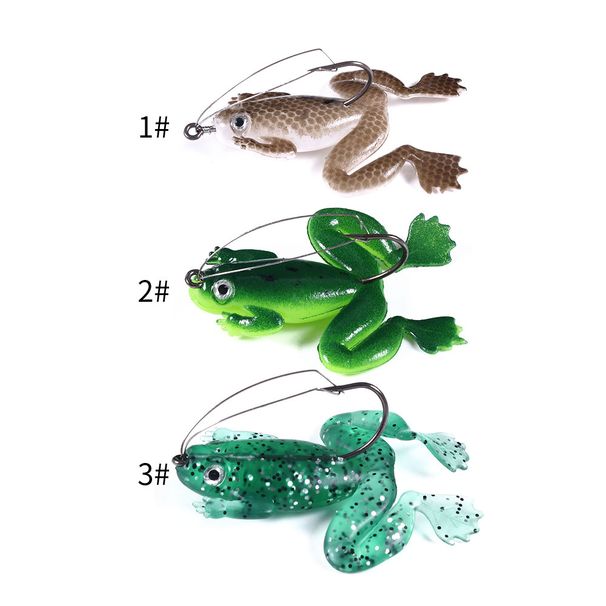 3pcs 6cm/5g Pesca Fishing Lure Artificial Fishing Silicone Bait Frog Lure With Hook Soft Fishing Frog Lures Fishing Tackle_desvips.com