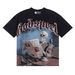 Retro Skull Print High Street Unisex Washed Distressed Short-Sleeve T-Shirts_desvips.com