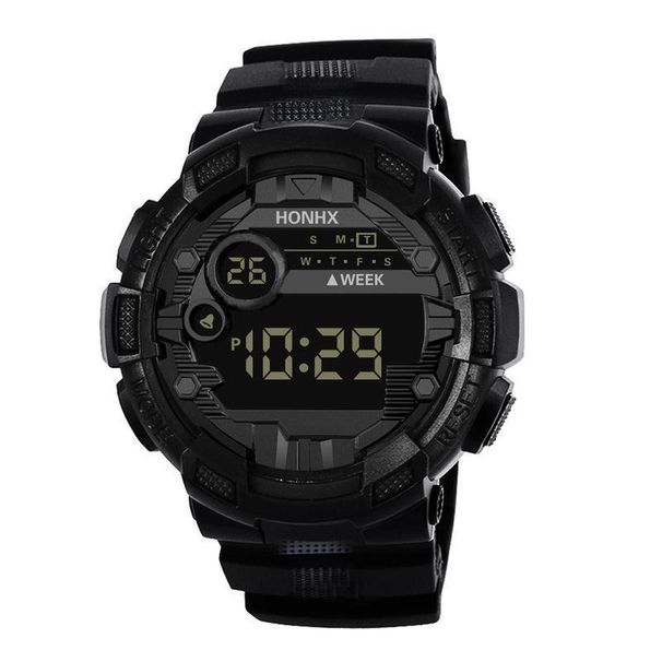 HONHX Men's Sports Waterproof Multifunction LED Electronic Watch_desvips.com