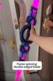 Cool Adult Light Saber Toy - Double-Edged Telescoping Design, Rotating Deployment & 7-Color LEDs, Perfect For Man Cave & Fun Gatherings_desvips.com