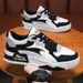 Men's New Summer Breathable Black And White Panda Sneakers Men's Casual Sports Thick Bottom Non-slip Mesh Shoes_desvips.com