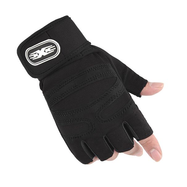 Extended Wrist Support Fitness Half-Finger Sports Gloves For Men, Breathable, Wear-Resistant, Non-Slip, Weightlifting,_desvips.com