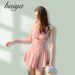 Hot-selling Women's Hot Spring Swimsuit, Solid Color, Slimming, Flattering, One-piece Dress Style, Conservative, Waist-cinching, Sexy Swimsuit._desvips.com