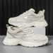 RenMou Sports Shoes Men In Summer, Breathable For Teenagers, Thick Sole, Height Increasing Mesh, Dad Shoes, Trendy Brand, With Exclusive Supply_desvips.com
