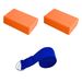 Yoga Belt Dance Auxiliary Soft Open Exercise Brick Stretch Three-piece Combination Practice Home_desvips.com