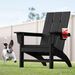 Modern Adirondack Chair With Cup Holder, HDPE Plastic Patio Chairs_desvips.com