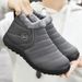 Women's Winter New Couple Snow Padded Thickened Cotton Boots Warm Casual Flat Shoes_desvips.com