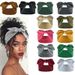 Solid Color Knotted Rabbit Elastic Headband Yoga Sports Sweat Absorbent Headwear_desvips.com
