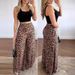 Women's Clothing Elegant print belted tank top leopard print high-waisted wide-leg pant suit_desvips.com