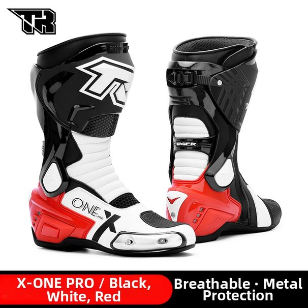 Men's High Top Motorcycle Riding Boots All-Season Breathable Anti-Slip Shock Absorption Road Shoes For Off-Road Touring And Rally_desvips.com