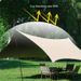 Outdoor Thickened Camping Tent Set Butterfly Shape Rainproof Sunshade Umbrella Black Coating Tarp_desvips.com