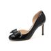 Leather 26ss Round Patent D-28 Toe Bow Side Hollow Nude High Heels For Women Petite Shallow Mouth Elegant Commuter Shoes_desvips.com