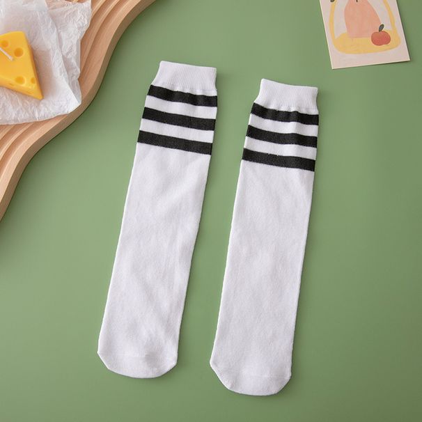 Three Stripe Thin Soccer Socks For Men And Women Mid Calf Long Socks For Student Uniforms And Performance_desvips.com