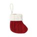 001 New Knitted Decorations Green Small Mini Hanging Ornaments Christmas Tree Decoration Socks_desvips.com