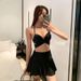 Enifree Underwire Push-Up High-Waist Skirt Style Bikini Three-Piece Set Two-Piece Hot Spring Women_desvips.com