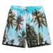 Men's Trunks Digital Print Vacation Hot Spring Elastic Slim Fit Water Park Swim Shorts_desvips.com
