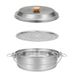 Stainless Steel Camping Steamer Pot - 304 Grade For Outdoor Cooking (Portable & Multi-Functional) - Rice Noodles & Soup Cooker With Steamer Basket_desvips.com