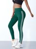 Casual Sports Side Stripe Pants High Waist 4 Way Stretch Breathable Running Workout Yoga Leggings Activewear For Women_desvips.com