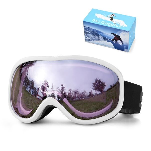 Fashionable and versatile spherical ski goggles, double layered anti fog outdoor ski goggles for men and women_desvips.com