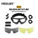 Tactical Goggles W810 – Triple-Lens System For Cycling, Airsoft & Outdoor Sports (Black/Tan/Green, Anti-Fog & UV400 Protection)_desvips.com