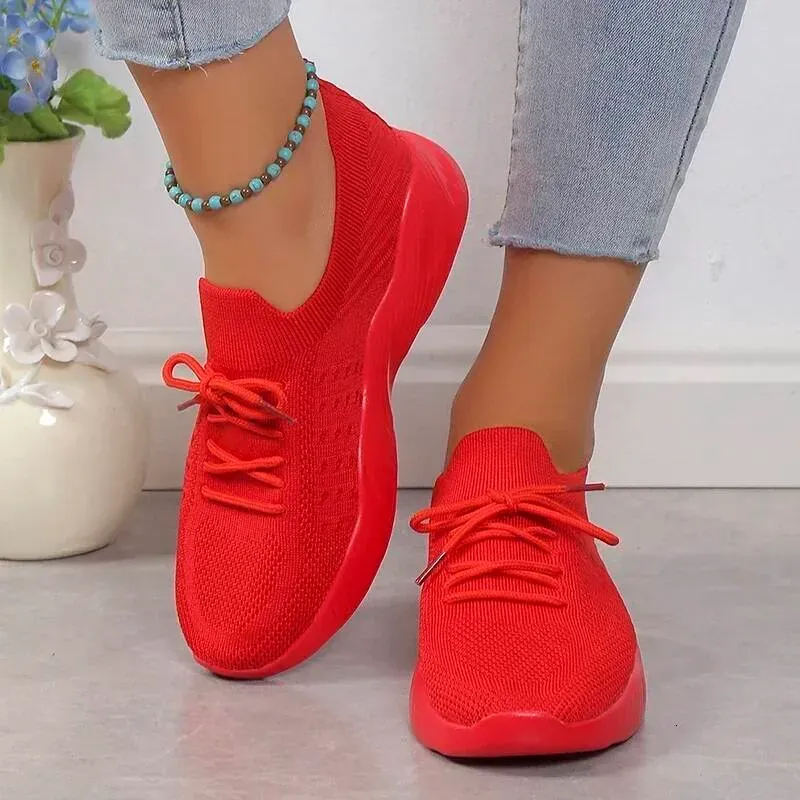 Women Mesh Breathable Casual Woman Lace-up Vulcanized Ladies Platform Sneakers Female Shoes Zapatos De Mujer Ddmysaturn_desvips.com