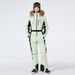 001 Women's Slim Fit Winter Outdoor Windproof Waterproof Warm Jacket Double Board Ski Suit One-Piece_desvips.com