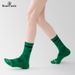 Sport'sHouse Women's Mid-Calf Thin Breathable Running Anti-Odor Towel Bottom Sports Socks_desvips.com