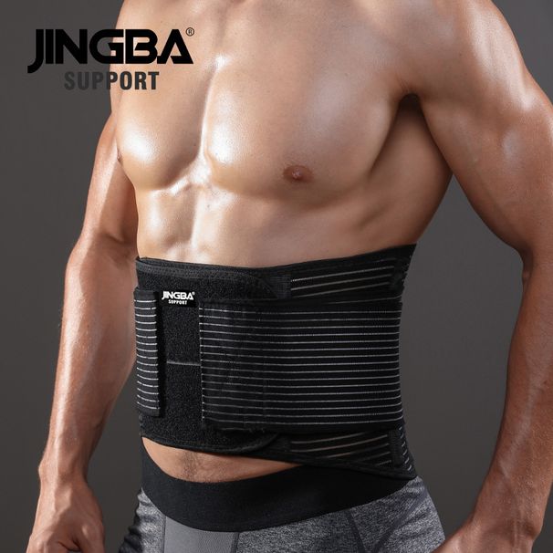JINGBA Support Breathable Compression Back Brace For Weightlifting, Cycling, Fitness & Outdoor Sports - Adjustable Waist Belt For Men & Women_desvips.com